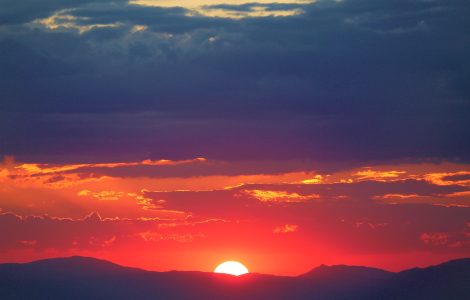 silhouette photo of mountains